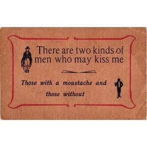 Two Kinds of Men Antique Postcard Posted Romantic Humor Comedy